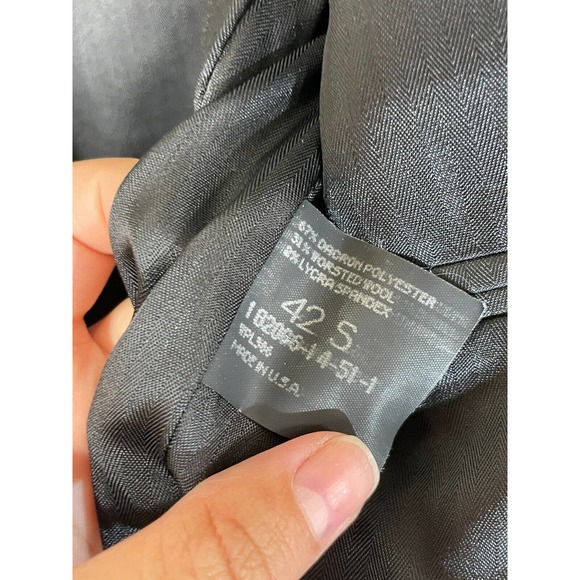 Haggar Black Label Size 42S Dark Charcoal Gray Suit Jacket Sport Coat Blazer - Picture 5 of 7